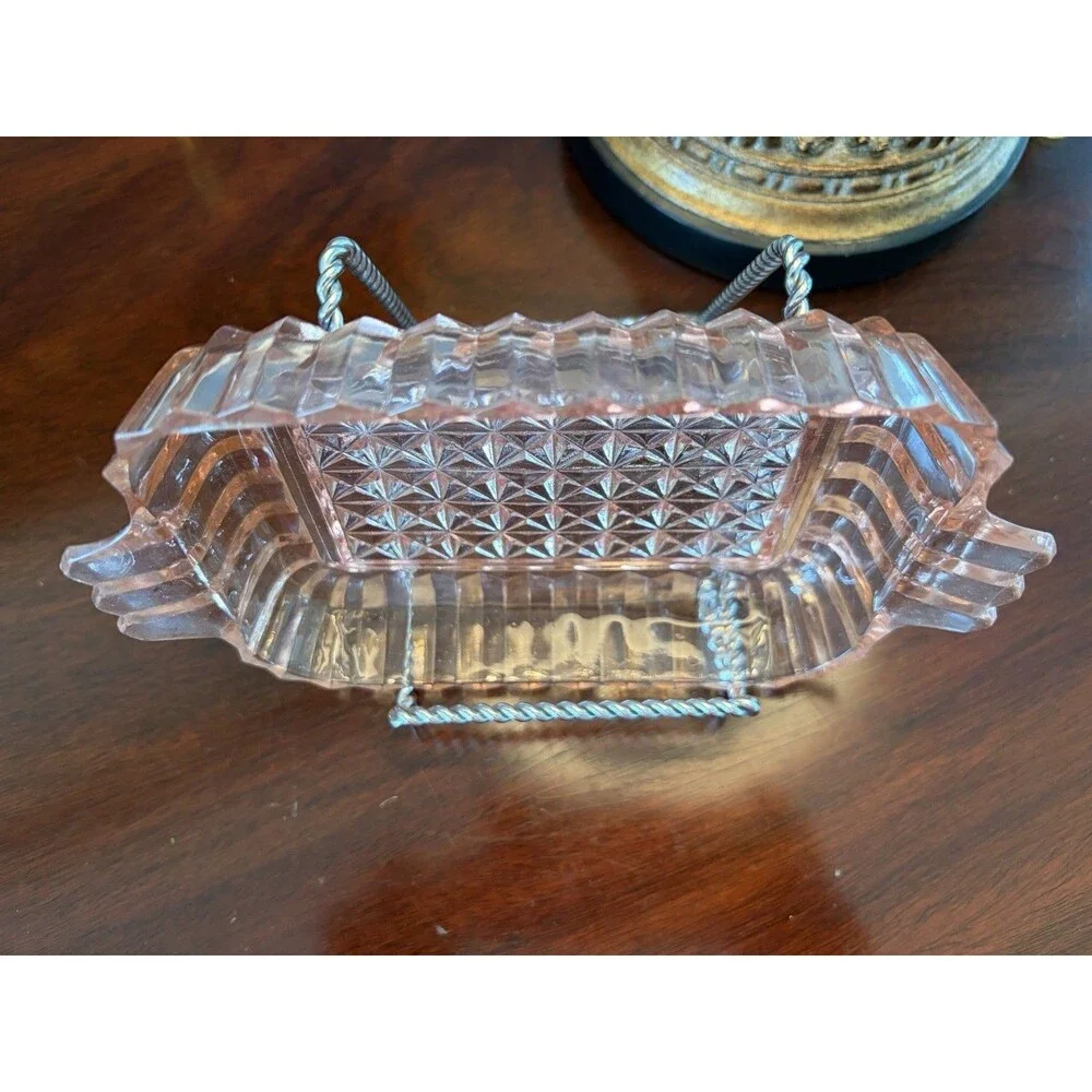 1930s Jeanette Glass Co. Pink Depression Glass Trinket Tray - Bright and Vivid